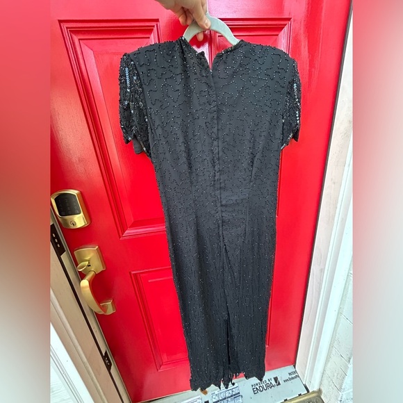 Vintage Stenay Beaded Silk dress Size 10 - Picture 6 of 7